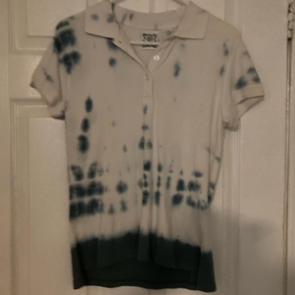 NWOT Chick by Nicky Hilton tye dye polo top - Picture 1 of 3